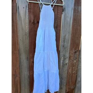 Speechless Brand Tiered Maxi Dress Eyelet Embroidered Cotton sz XS Cotta…